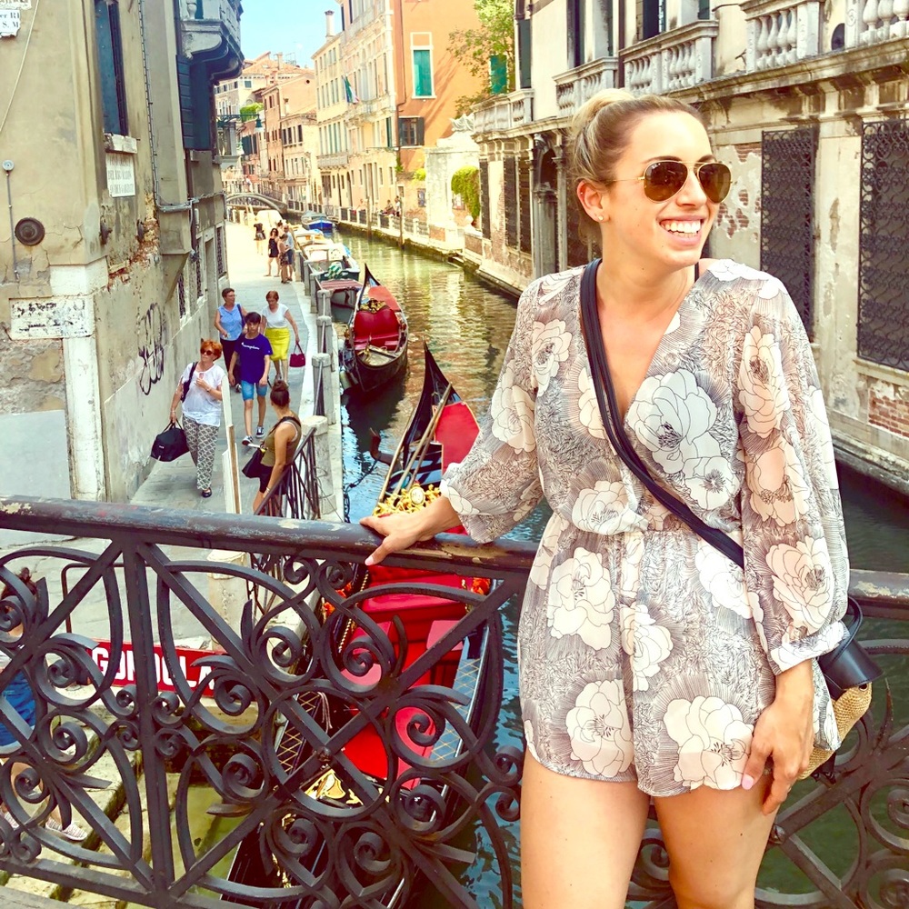 White and Black Romper